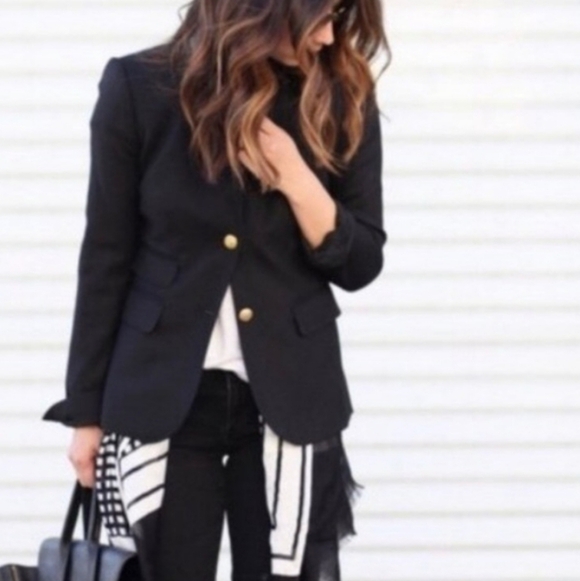 J Crew Womens Schoolboy Wool Blend 2 Button Jacket sz 4 - Picture 2 of 16